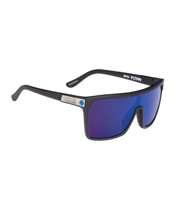 SPY Sunglasses Flynn - Soft Matte Black - Happy bronze W/Dark Blue Spectra